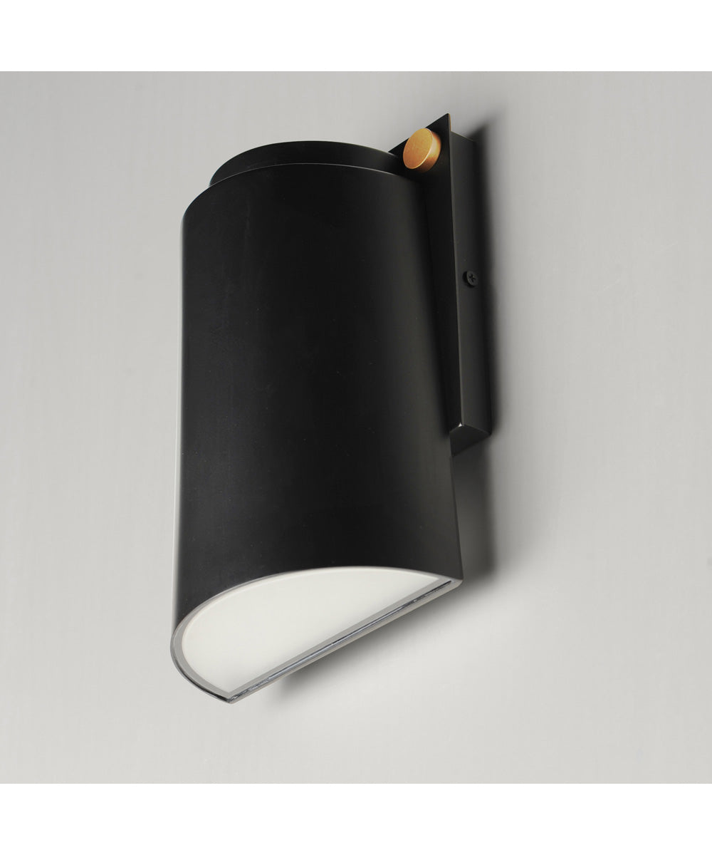 Rivet VX LED Outdoor Sconce Black / Antique Brass