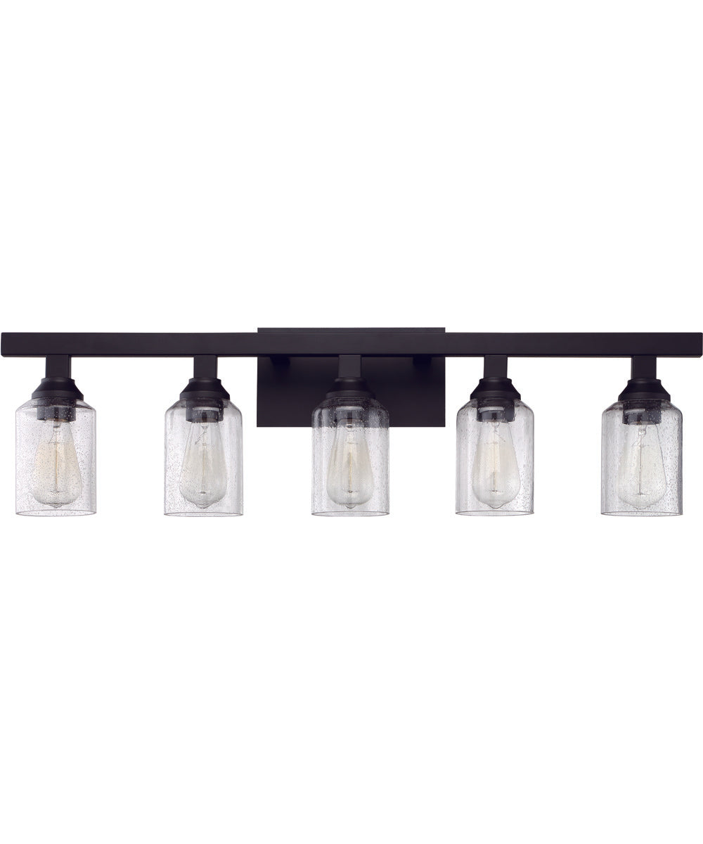 Chicago 5-Light Vanity Flat Black