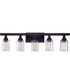 Chicago 5-Light Vanity Flat Black