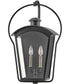 Yale 2-Light Medium Outdoor Wall Mount Lantern in Black