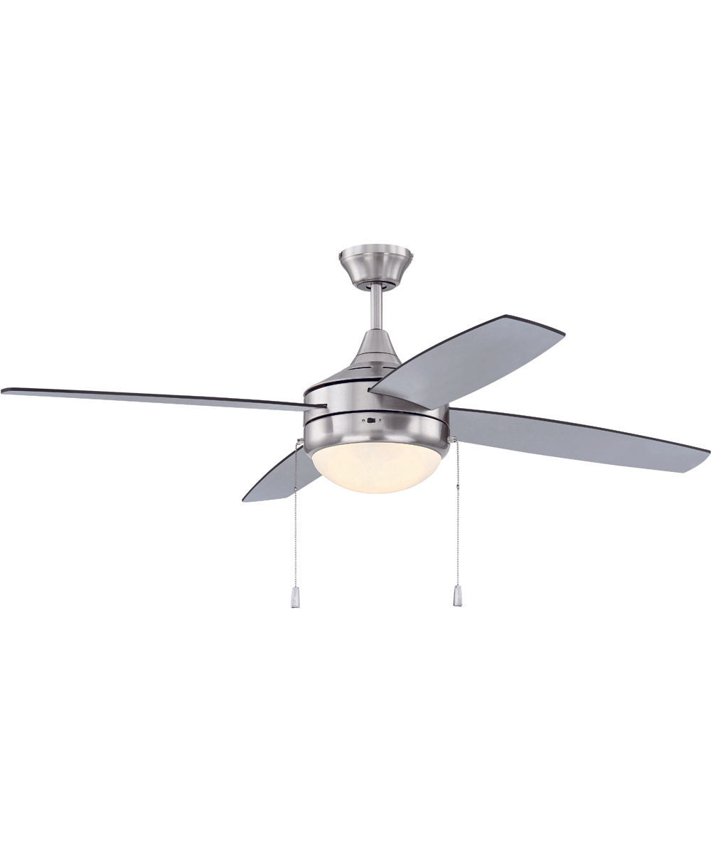 52" Phaze Energy Star 4 Blade 2-Light Ceiling Fan Brushed Polished Nickel