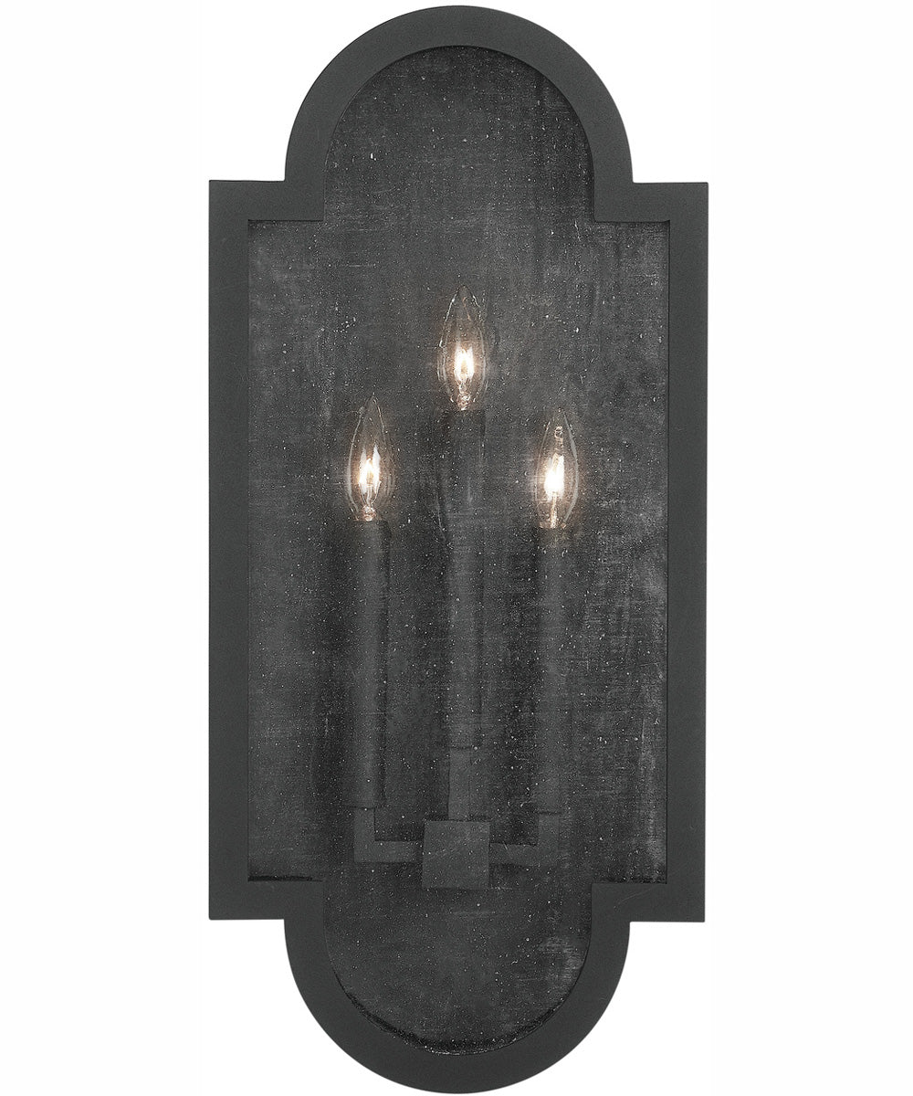 Monroe 3-Light Wall Mount Rain or Shine Black