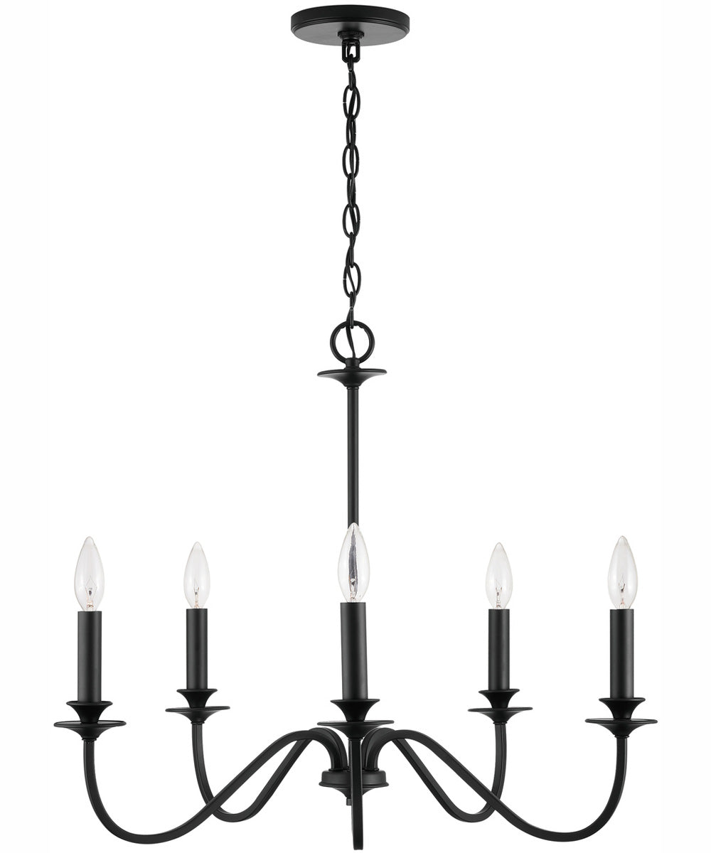 Weston 5-Light Chandelier Matte Black