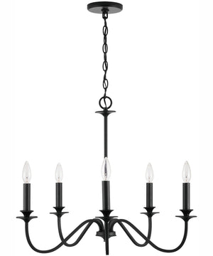 Weston 5-Light Chandelier Matte Black