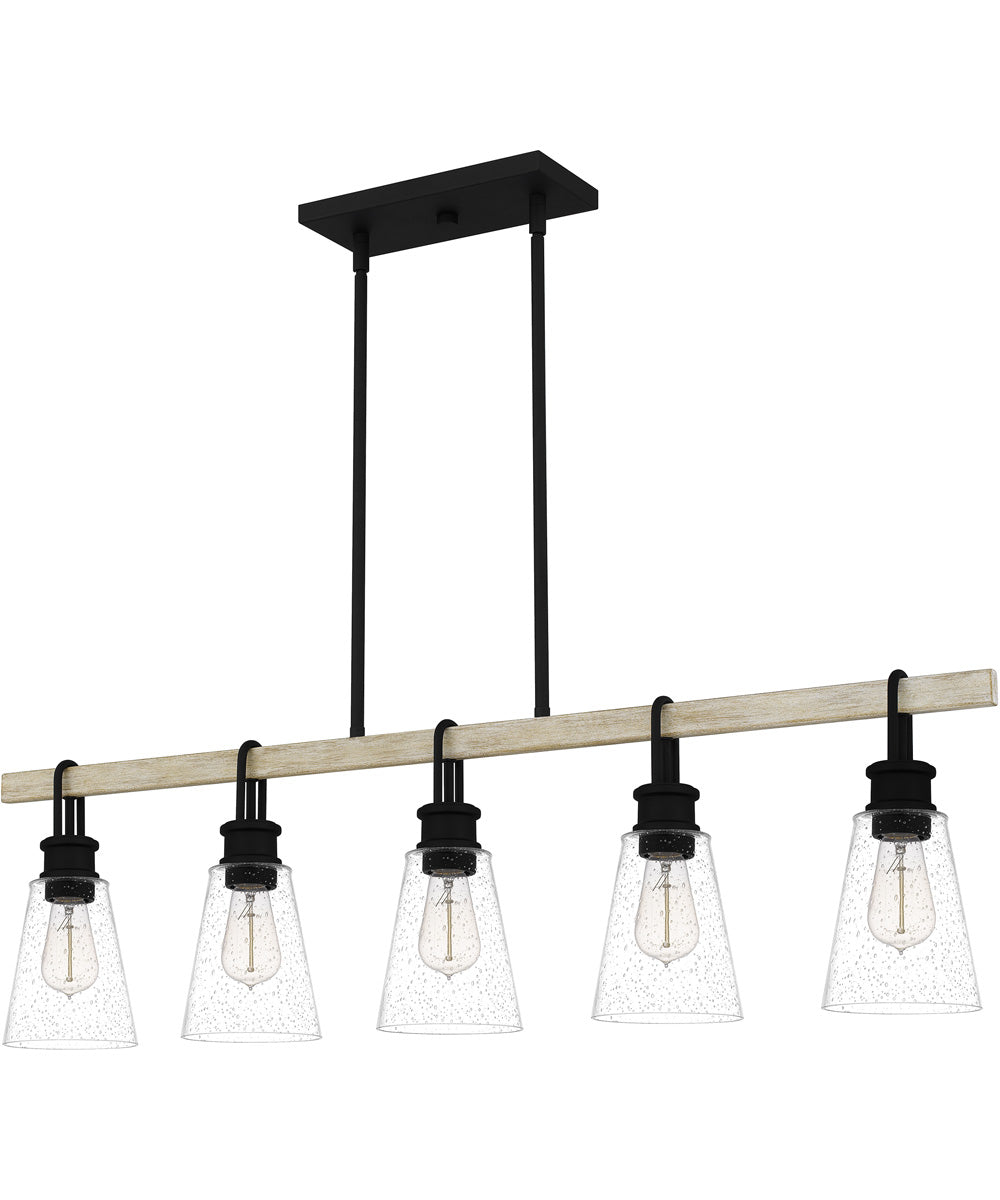 Kingsbridge 5-light Island Light Earth Black