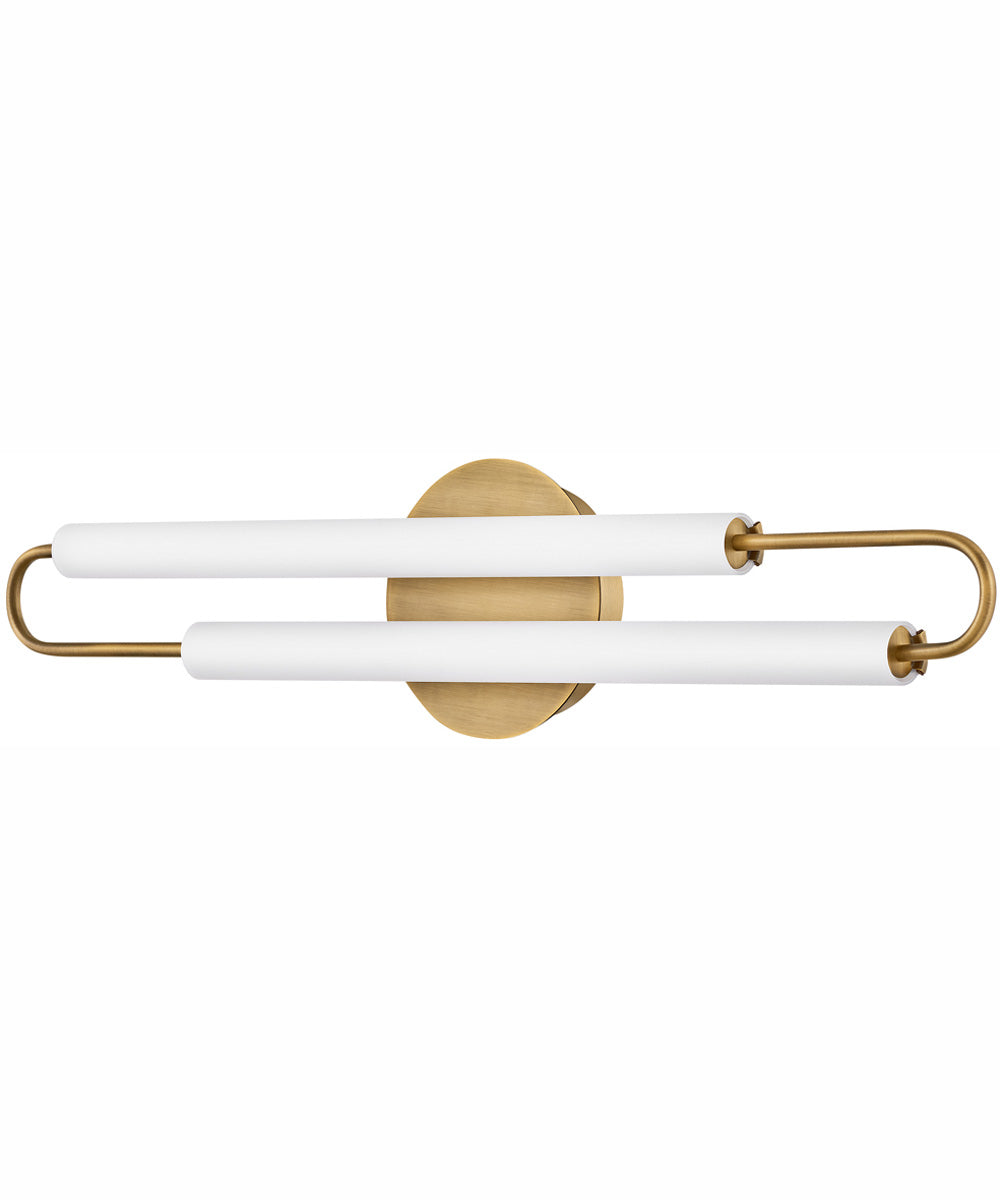 Eos LED-Light Medium LED Vanity in Lacquered Brass