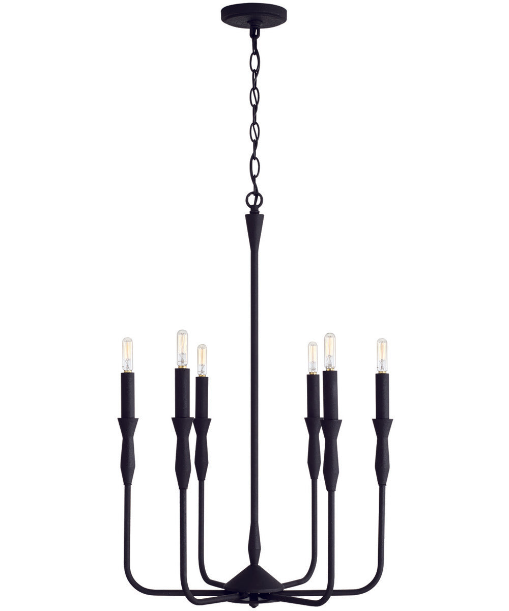 Paloma 6-Light Chandelier Textured Black