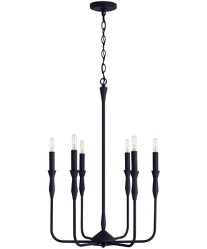 Paloma 6-Light Chandelier Textured Black