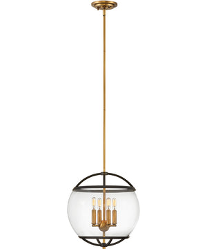 Calvin 4-Light Medium Orb Pendant in Black