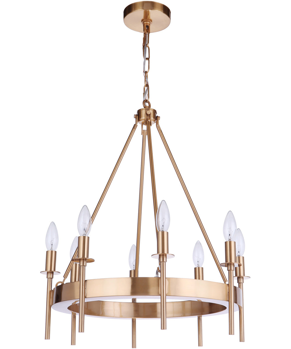 Larrson 8-Light Chandelier Satin Brass