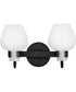 Sylvie 2-Light Small Vanity in Black