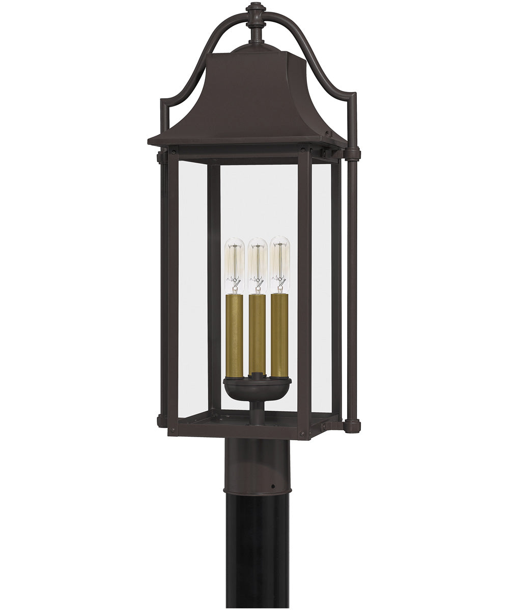 Manning Large 3-light Outdoor Post Light  Coastal Armour Aluminum Western Bronze