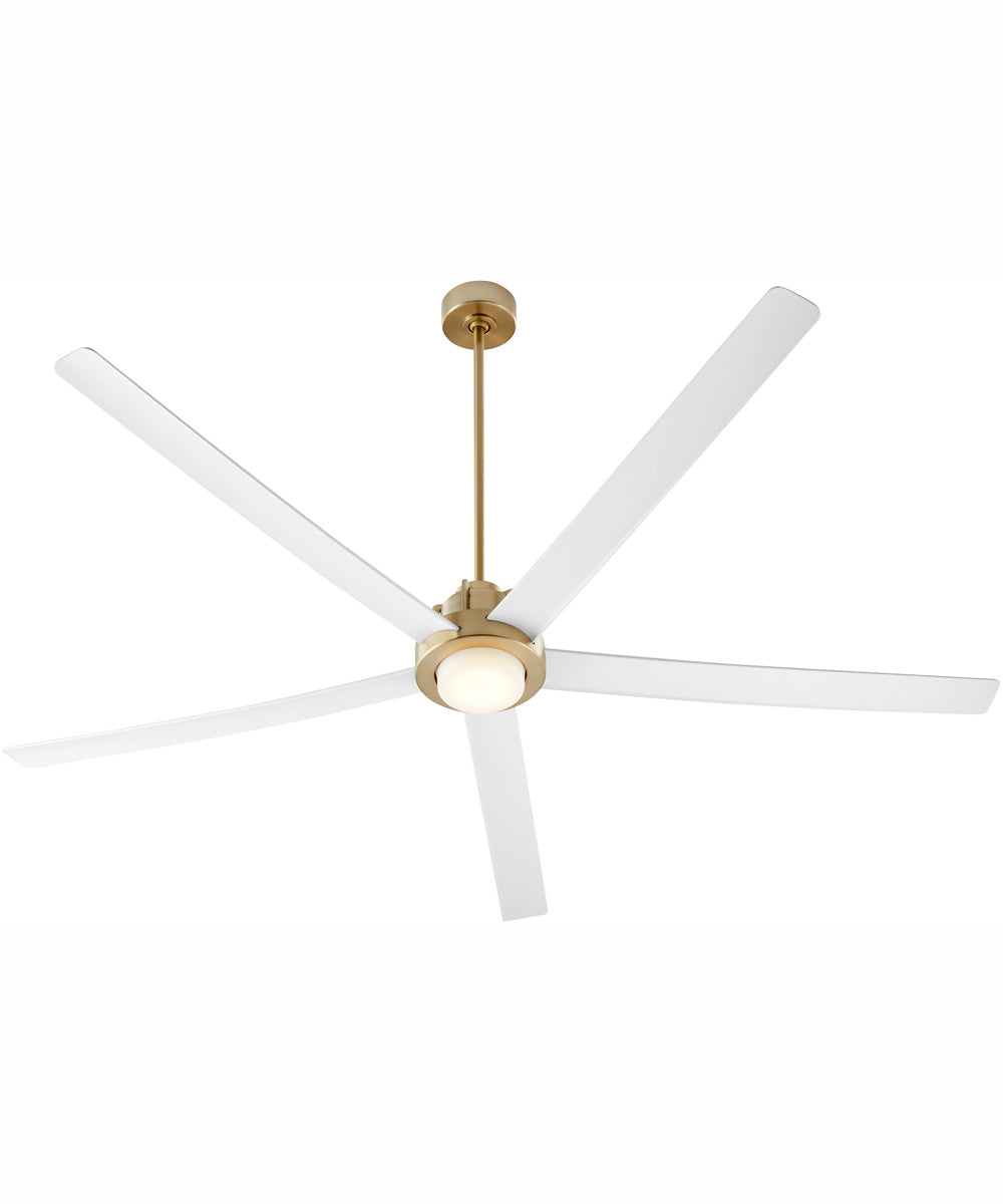 80" Revel Patio Ceiling Fan Aged Brass w/ Studio White