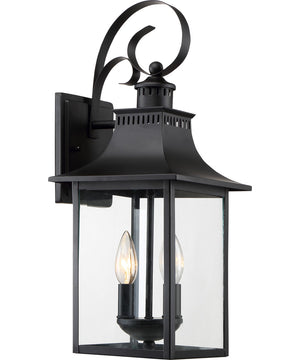 Chancellor Medium 2-light Outdoor Wall Light Mystic Black