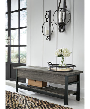 Rhyson Storage Bench Brown