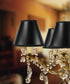 6"W x 5"H Black Parchment Gold-Lined Chandelier Candle Clip Lamp Shade