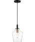 June Small 1-light Mini Pendant Earth Black