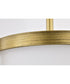 Valdora 1-Light Pendant Natural Brass