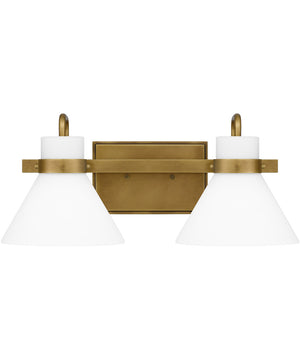 Regency Medium 2-light Bath Light Weathered Brass