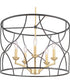 Landree 5-Light Luxe Chandelier Light Matte Black