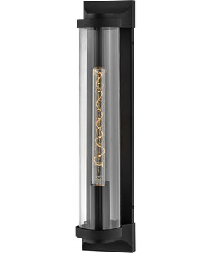 Pearson 1-Light Large Outdoor Wall Mount Lantern in Textured Black