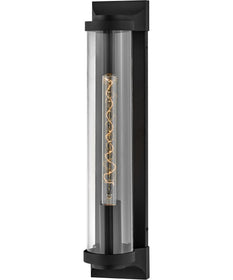 Pearson 1-Light Large Outdoor Wall Mount Lantern in Textured Black