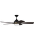 52" Fresco 1-Light Specialty Ceiling Fan (Blades Included) Flat Black / Satin Brass