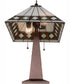 24" High Diamond Band Mission Table Lamp