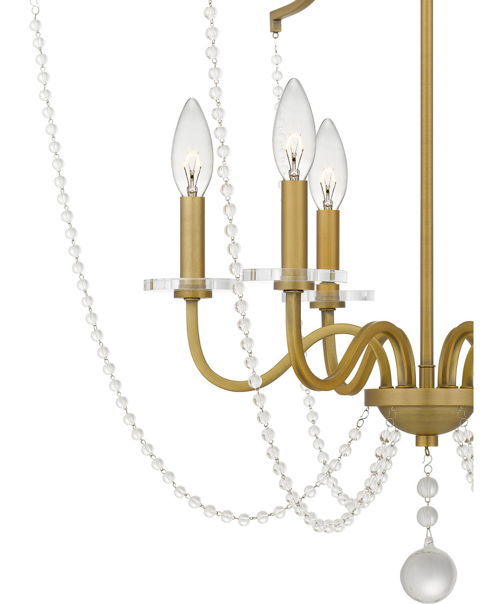 Sunday 6-light Chandelier Aged Brass