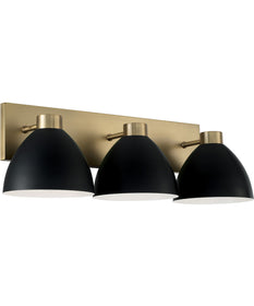 Ross 3-Light Vanity Aged Brass and Black