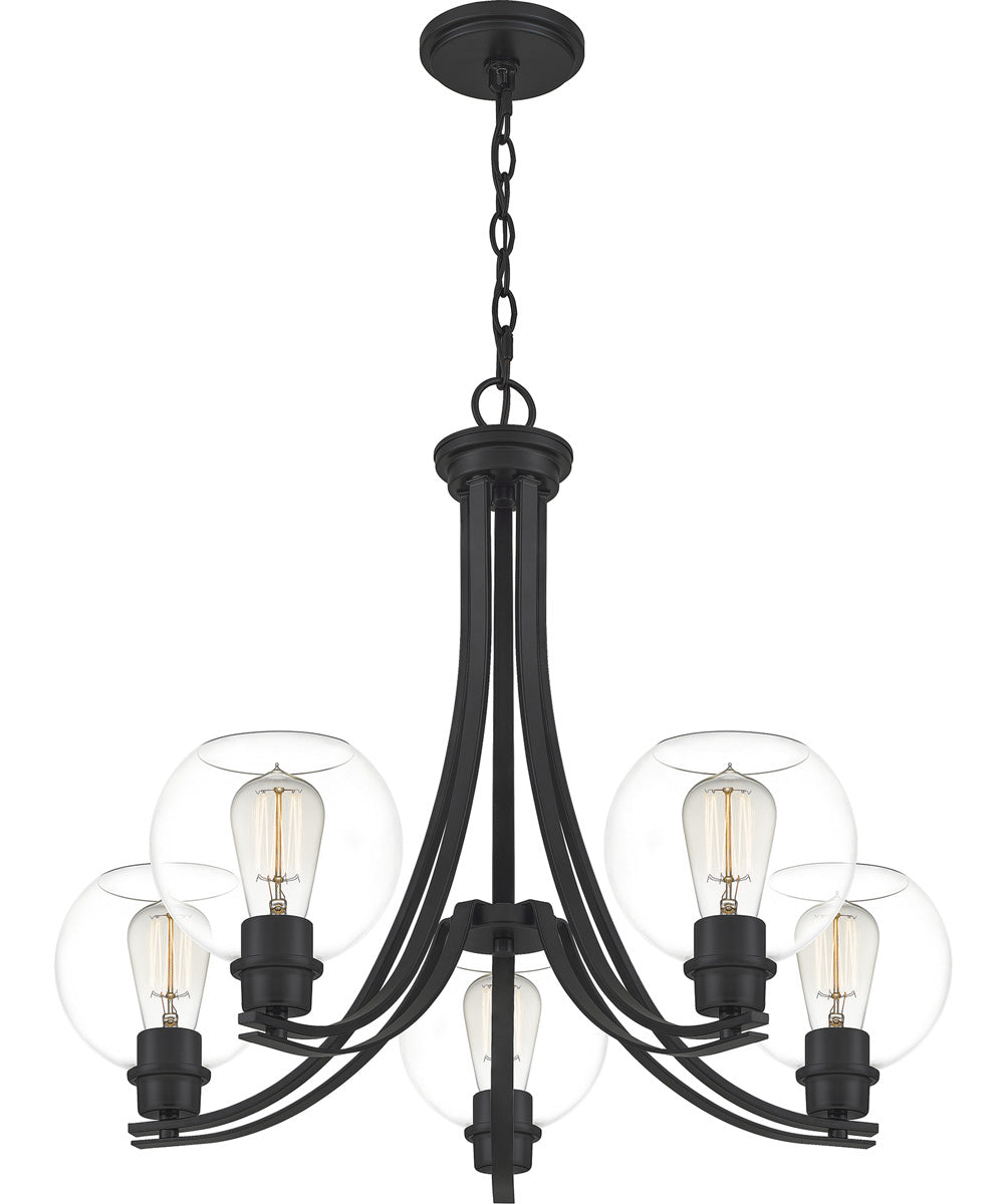 Pruitt 5-light Chandelier Matte Black