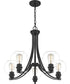 Pruitt 5-light Chandelier Matte Black