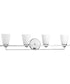 Flight 4-Light Etched Glass Coastal Bath Vanity Light Polished Chrome