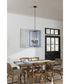 Kellwyn 4-Light Clear Glass Transitional Style Foyer Pendant Light Matte Black