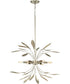 Mariposa 6-Light Hanging Pendant Light Gilded Silver
