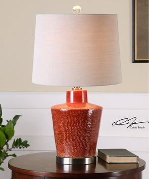 28"H Cornell Brick Red Table Lamp