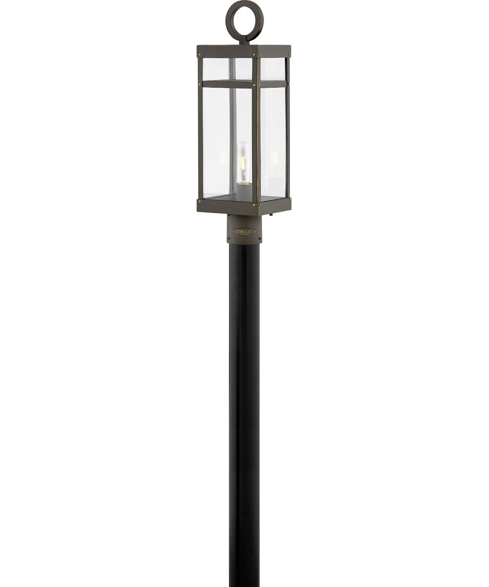 Porter 1-Light LED Medium Outdoor Post Top or Pier Mount Lantern in Oil Rubbed Bronze