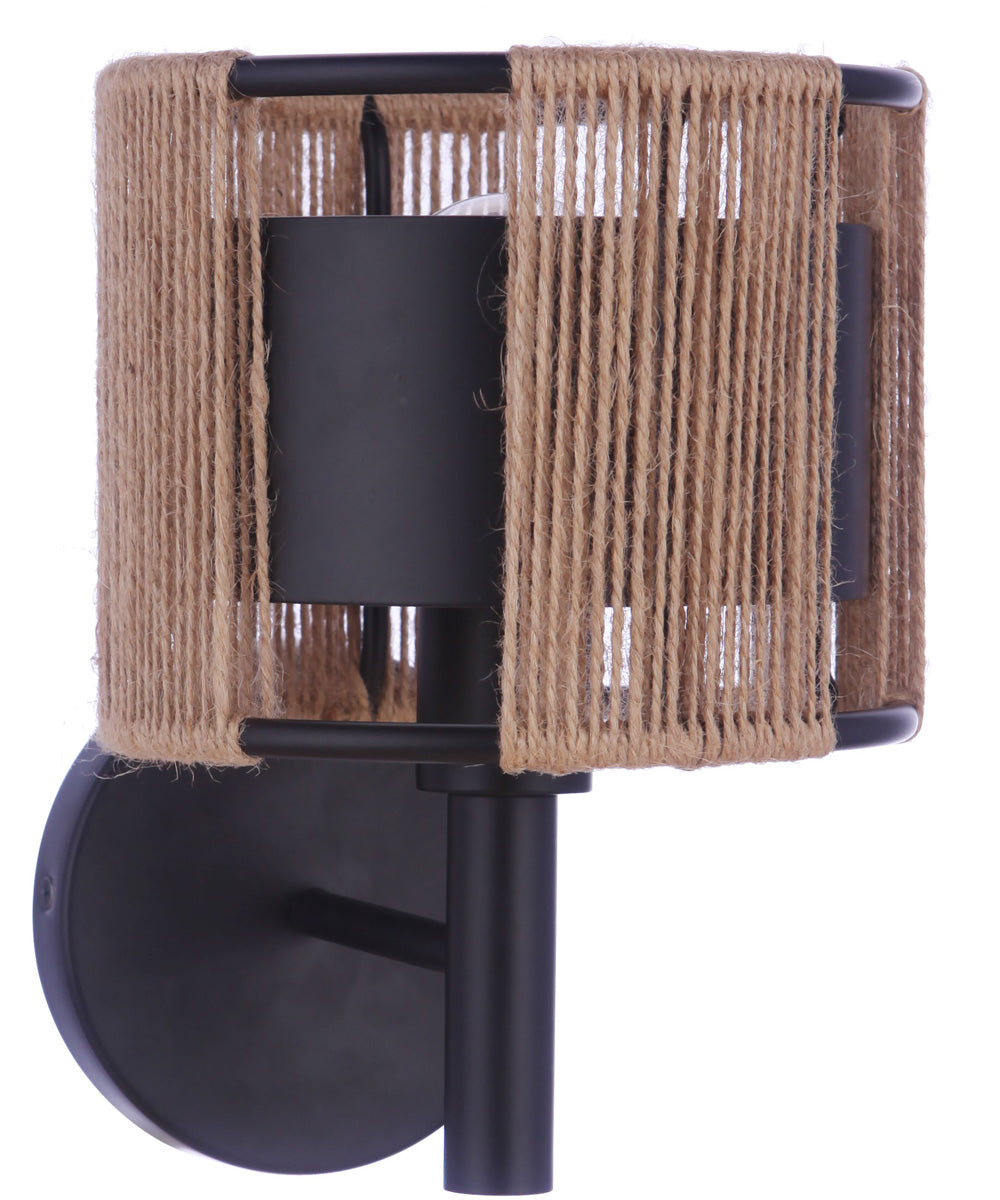 Kensey 1-Light Wall Sconce Flat Black