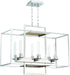 30"W Cubic 6-Light Chandelier Chrome