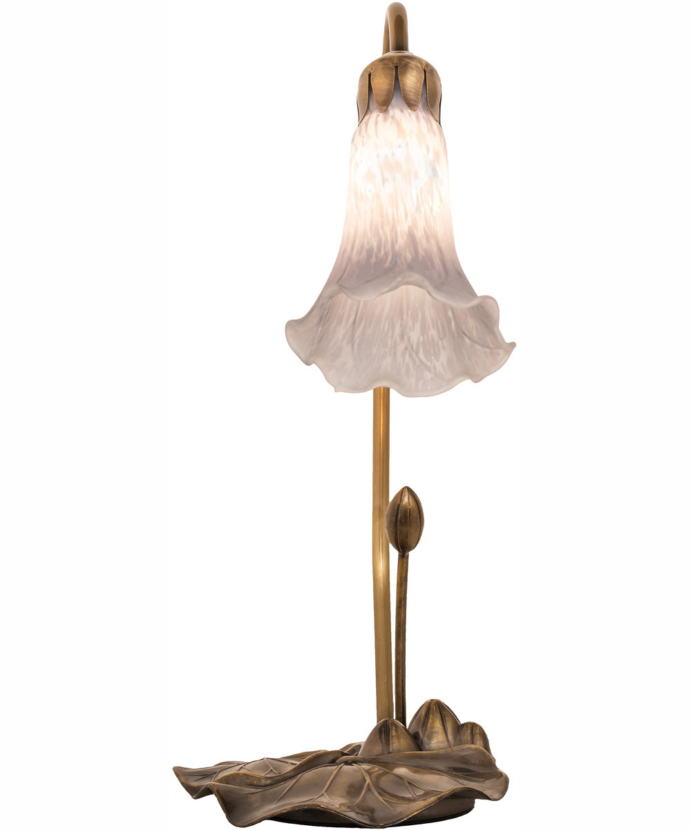 16" High Gray Tiffany Pond Lily Accent Lamp