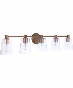 Emilio 5-Light Vanity Satin Brass