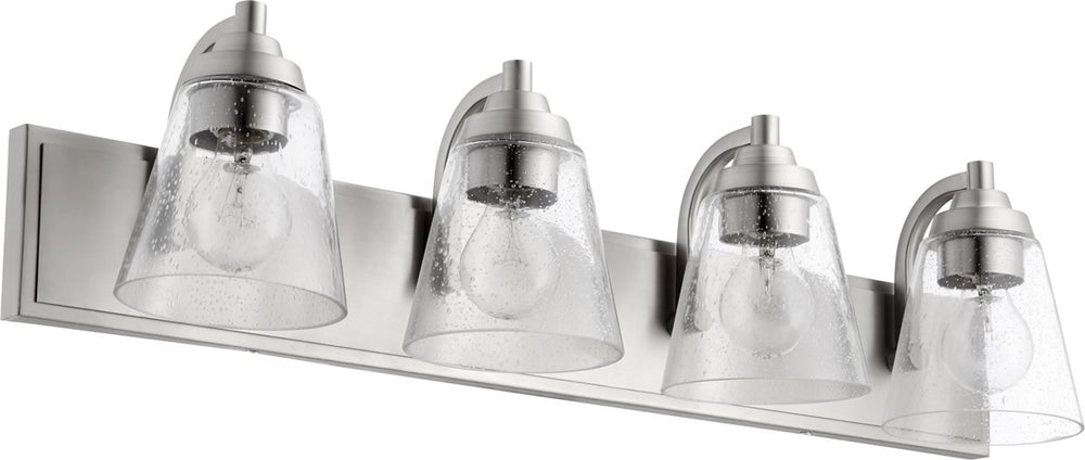 30"W 4-light Bath Vanity Light Satin Nickel