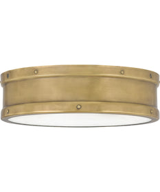 Ahoy  Flush Mount Weathered Brass