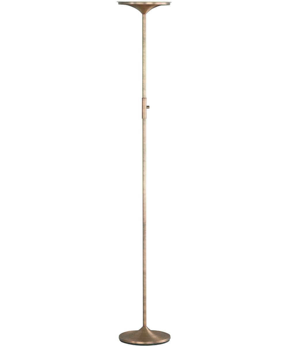 Leipzig LED Torchiere Satin Brass