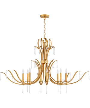 Majesty 8-light Chandelier Gold Leaf