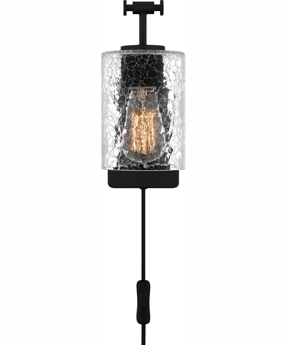 Quoizel Wood Small 1-light Wall Sconce Matte Black