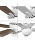 AirPro 52 in. 5-Blade Transitional Ceiling Fan with Light White