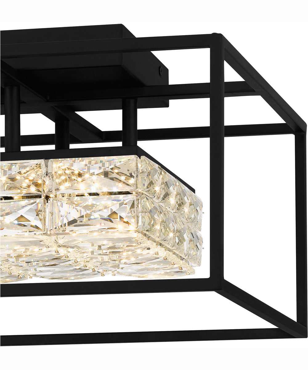 Dazzle Medium Semi Flush Mount Matte Black