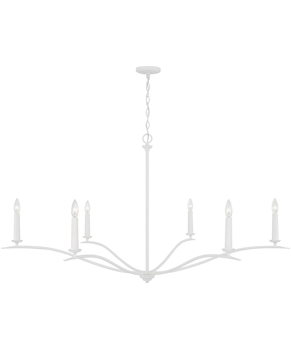 Grady 6-Light Chandelier Textured White