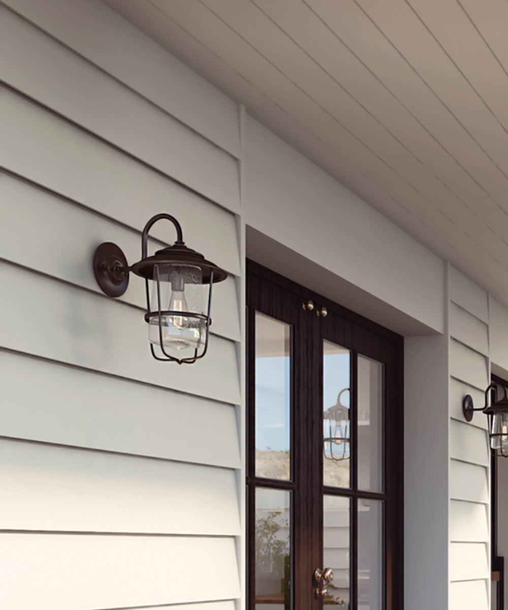 16"H Creekside 1-Light Outdoor Wall Lantern Rain or Shine - Old Bronze